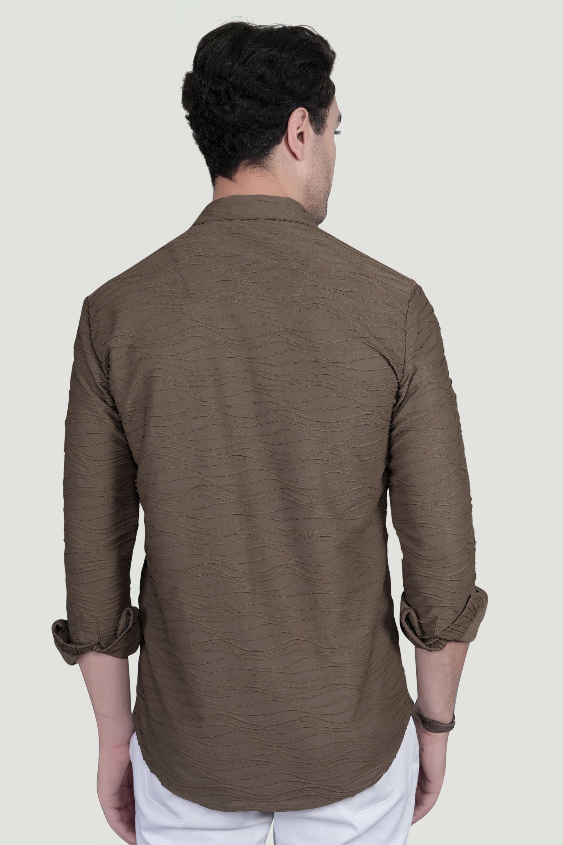 Rafael Brown Knitted Shirt