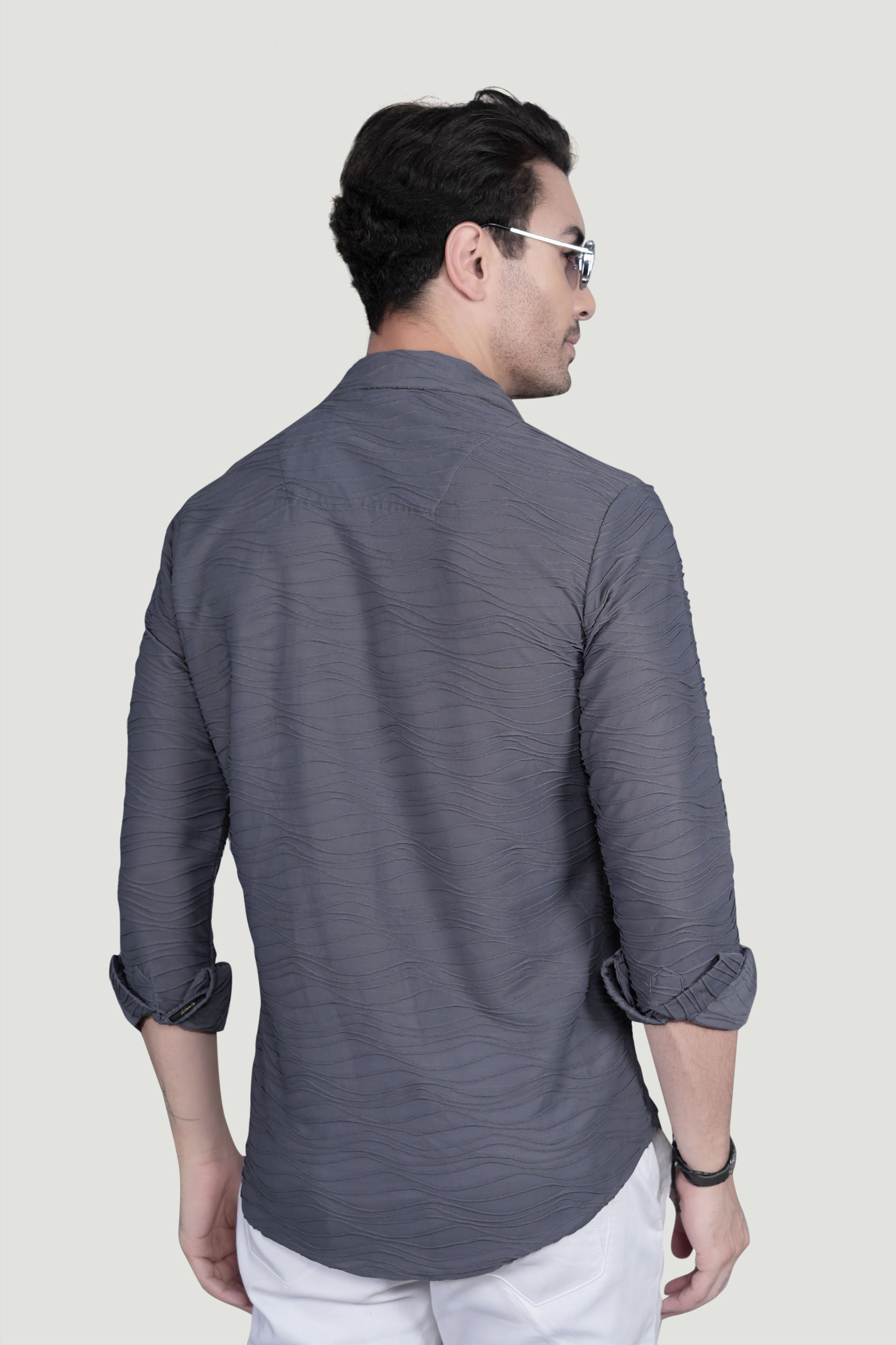 Albin Grey Knitted Shirt
