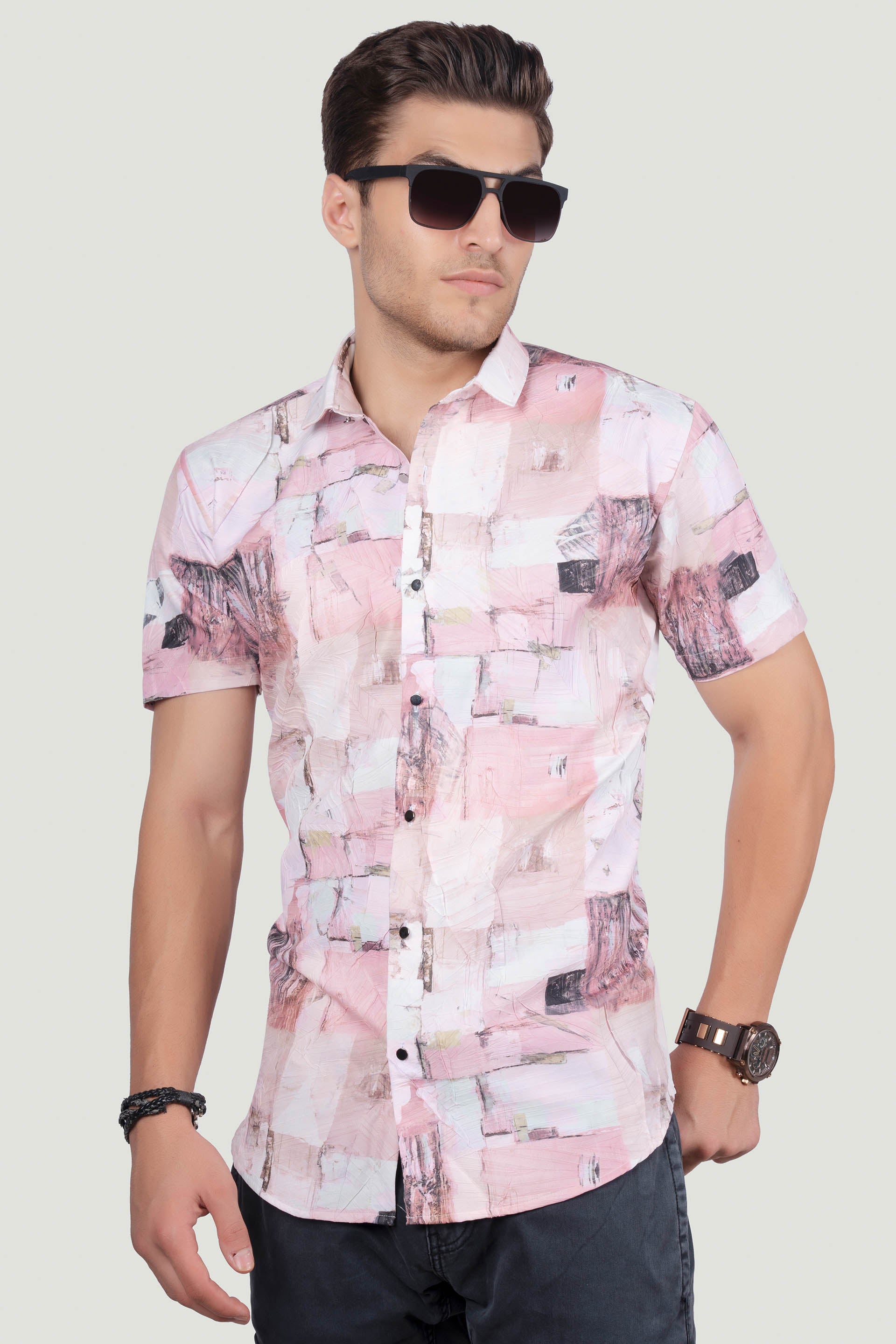 alexander-pink-half-sleeve-resort-shirt