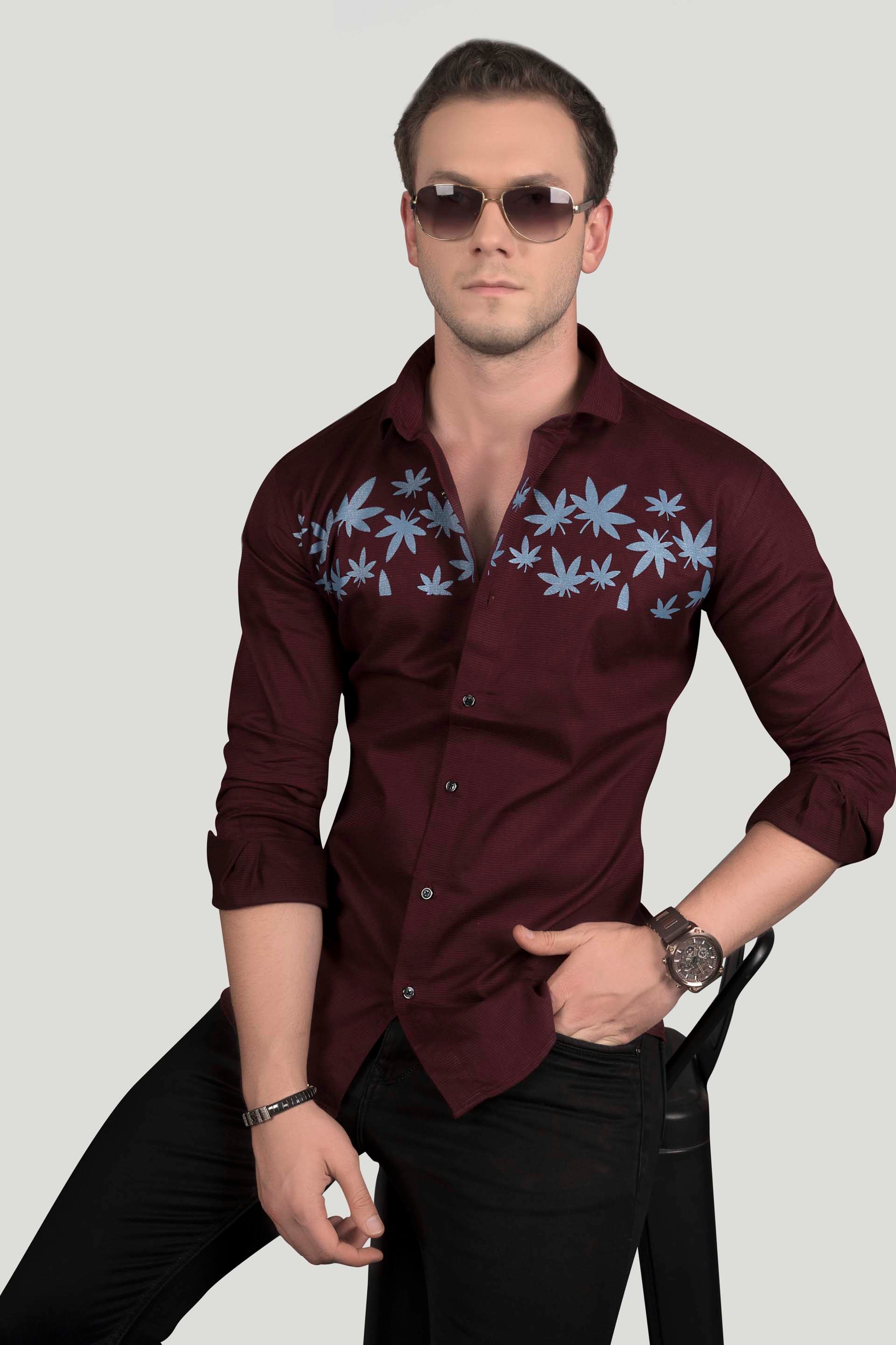 affordable-dane-maroon-party-wear-shirt