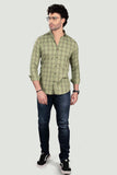 affordable-demid-light-green-cotton-check-shirt