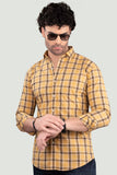 affordable-michail-yellow-cotton-check-shirt