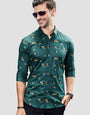 Aubrey Green Abstract Printed Shirt