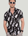 Brycen Black Viscose Print- Resort Shirt
