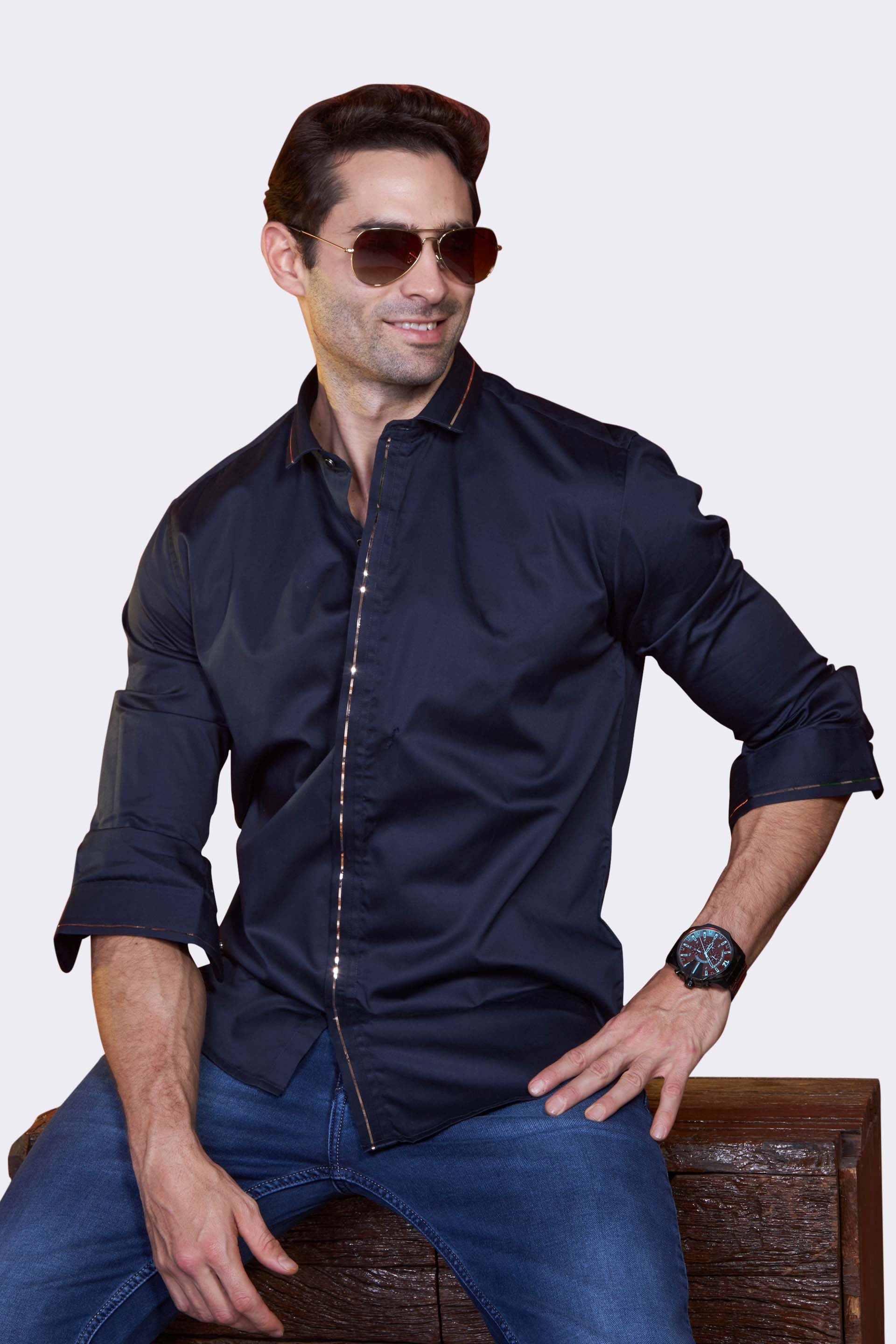 bold-navy-gold-foiled-party-wear-shirt