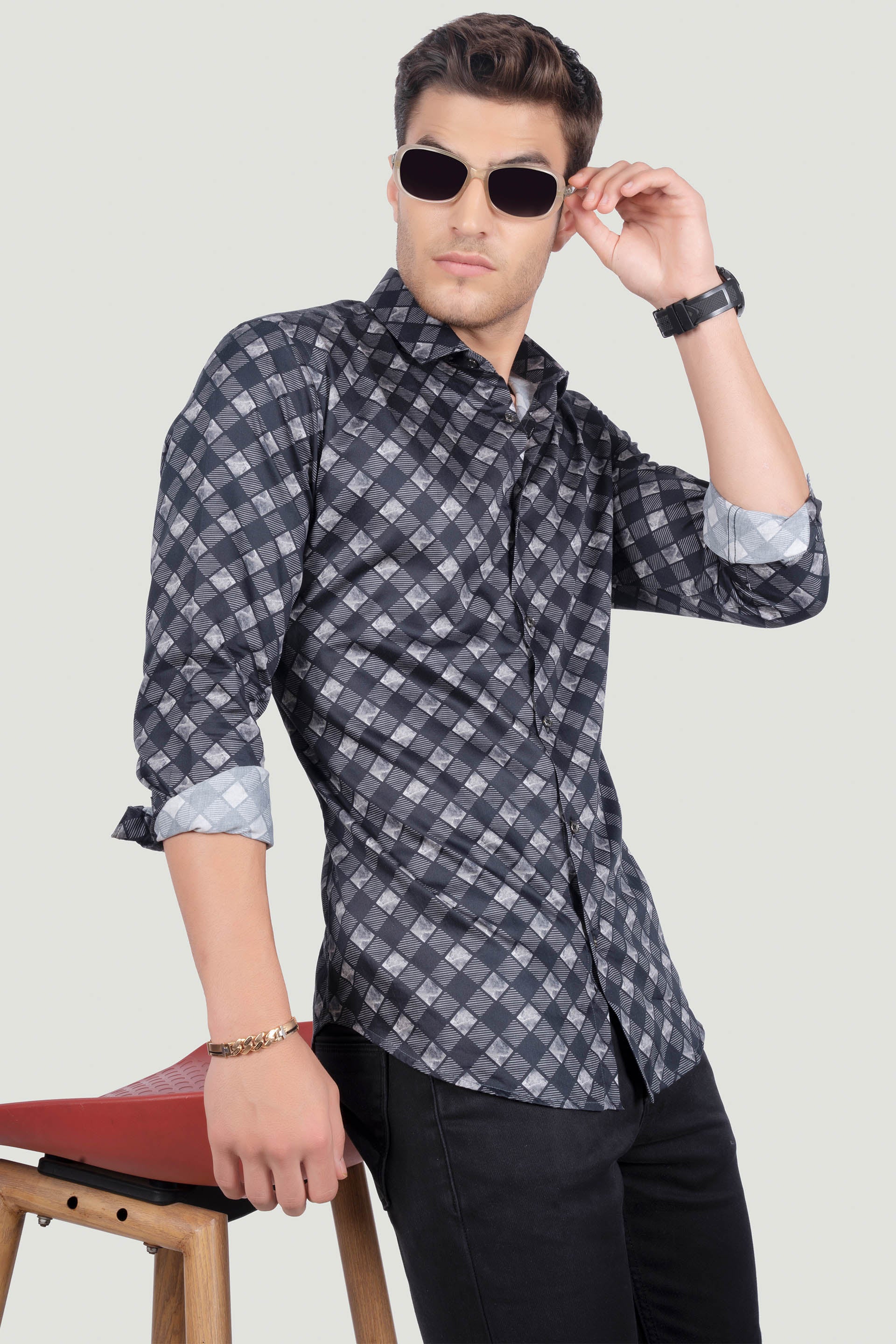 bold-patrick-black-abstract-printed-shirt