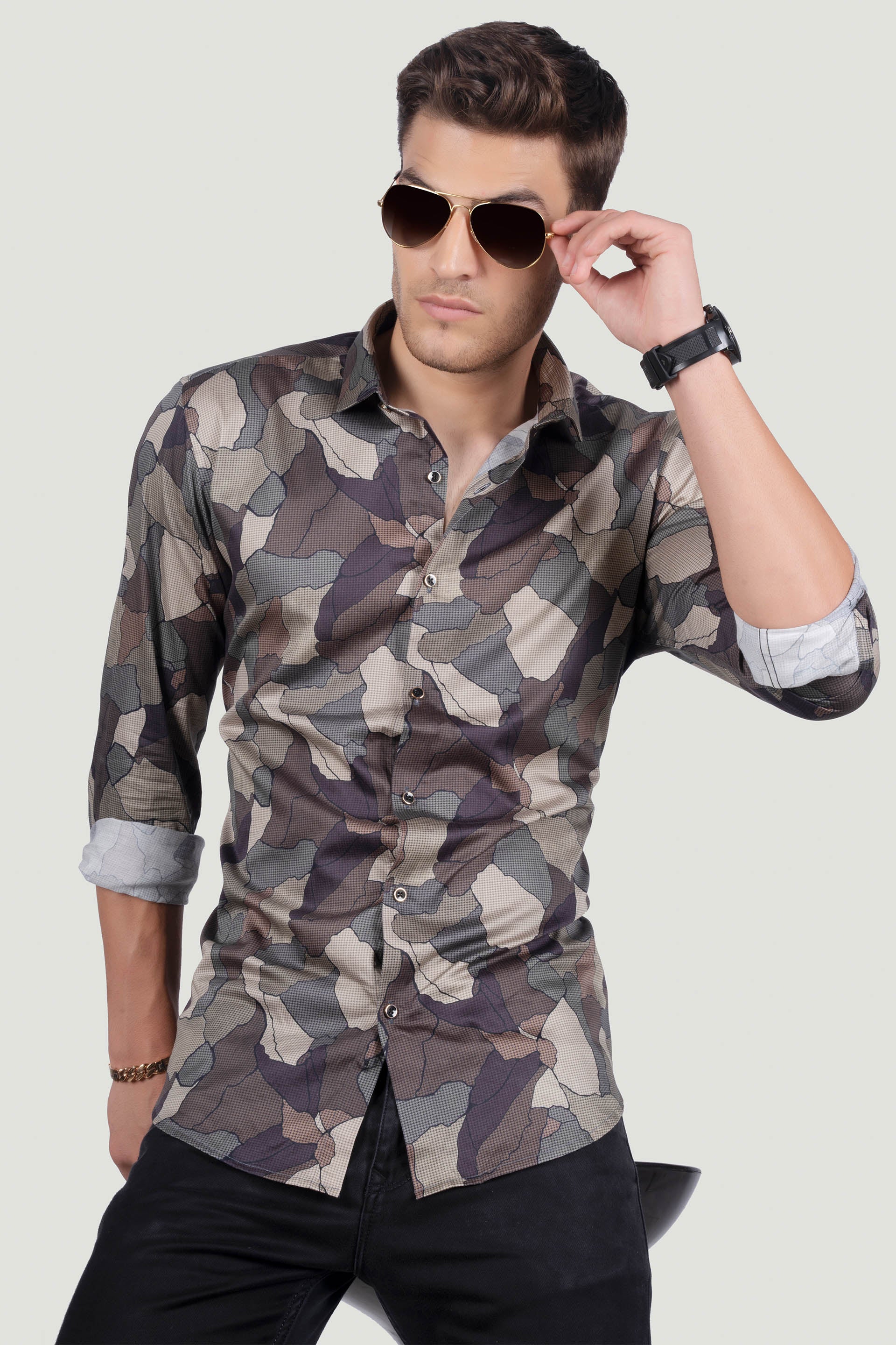bold-sebastiano-brown-abstract-printed-shirt