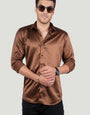 CALOGERO BROWN SOLID SHIRT