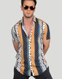 Caspian Multi Viscose Print- Resort Shirt
