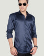 CESARIO NAVY BLUE SOLID SHIRT