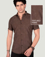 Carter Brown Textured Solid Shirt