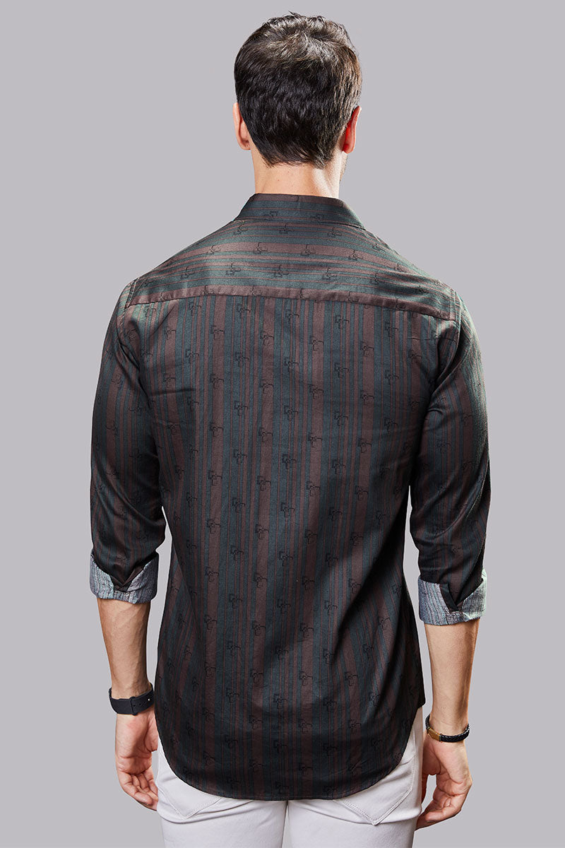 chic-finley-navy-blue-print-striped-shirt