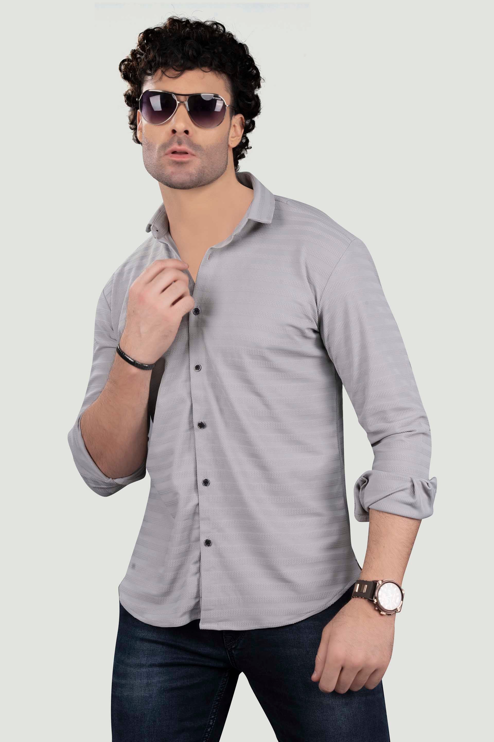 chic-lucas-grey-lycra-knitted-striped-shirt