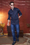 chic-navy-gold-foiled-party-wear-shirt