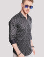 Ciaran Black Minimalistic Printed Shirt