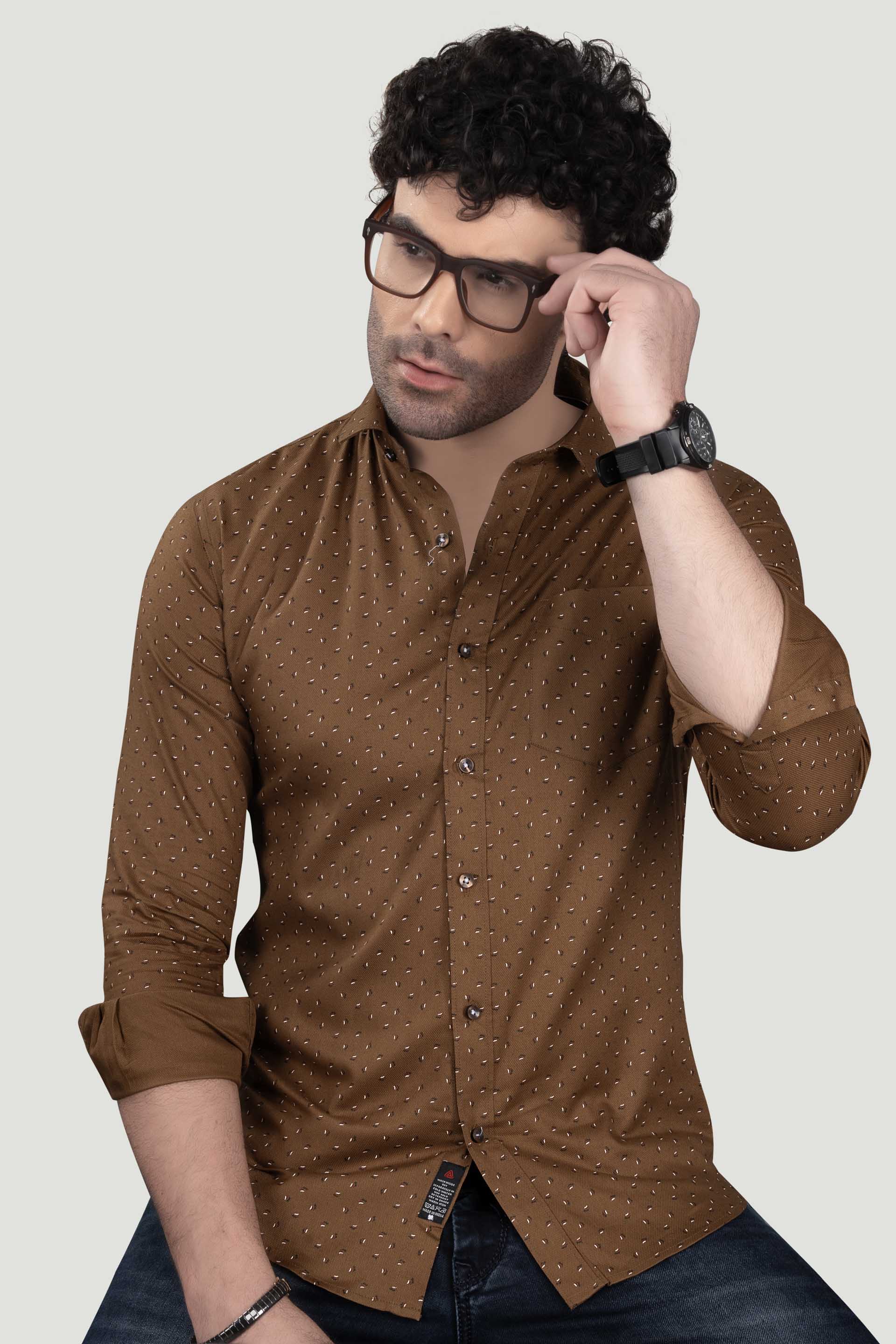 classic-dmitri-brown-cotton-printed-shirt