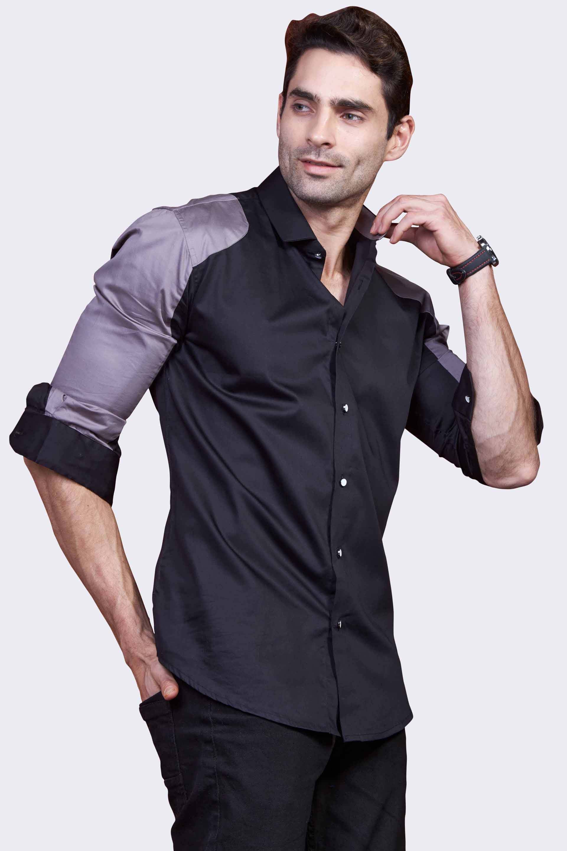 classic-dual-black-contrast-sleeves-party-wear-shirt