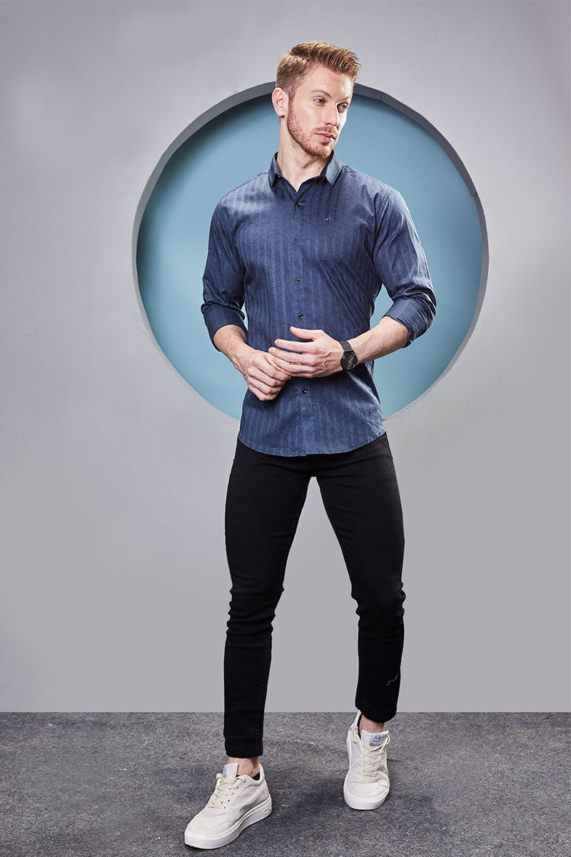 classic-kenneth-blue-stripe-printed-shirt