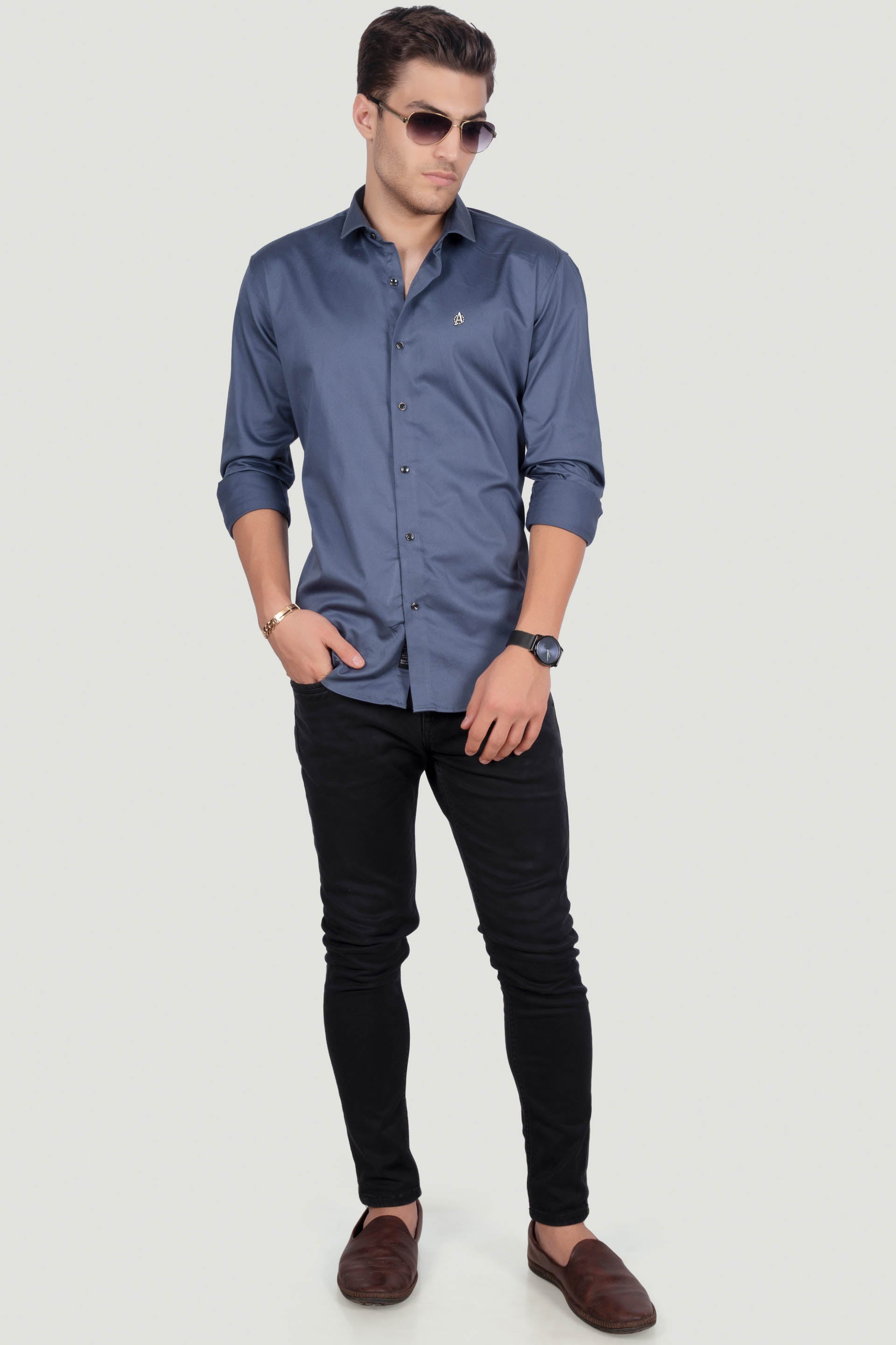 classic-remo-blue-solid-shirt