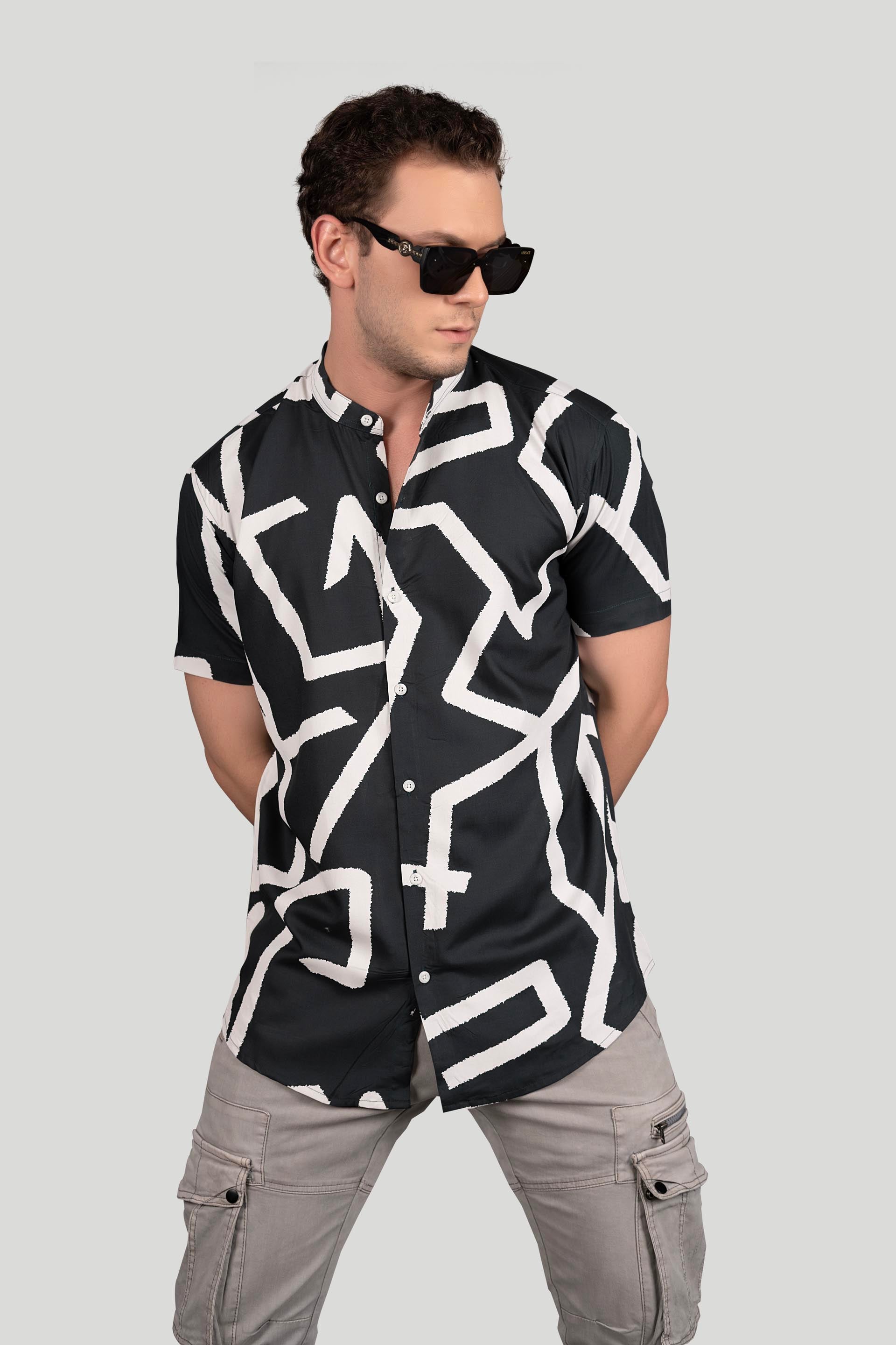 classy-blaze-dark-green-viscose-print-resort-shirt