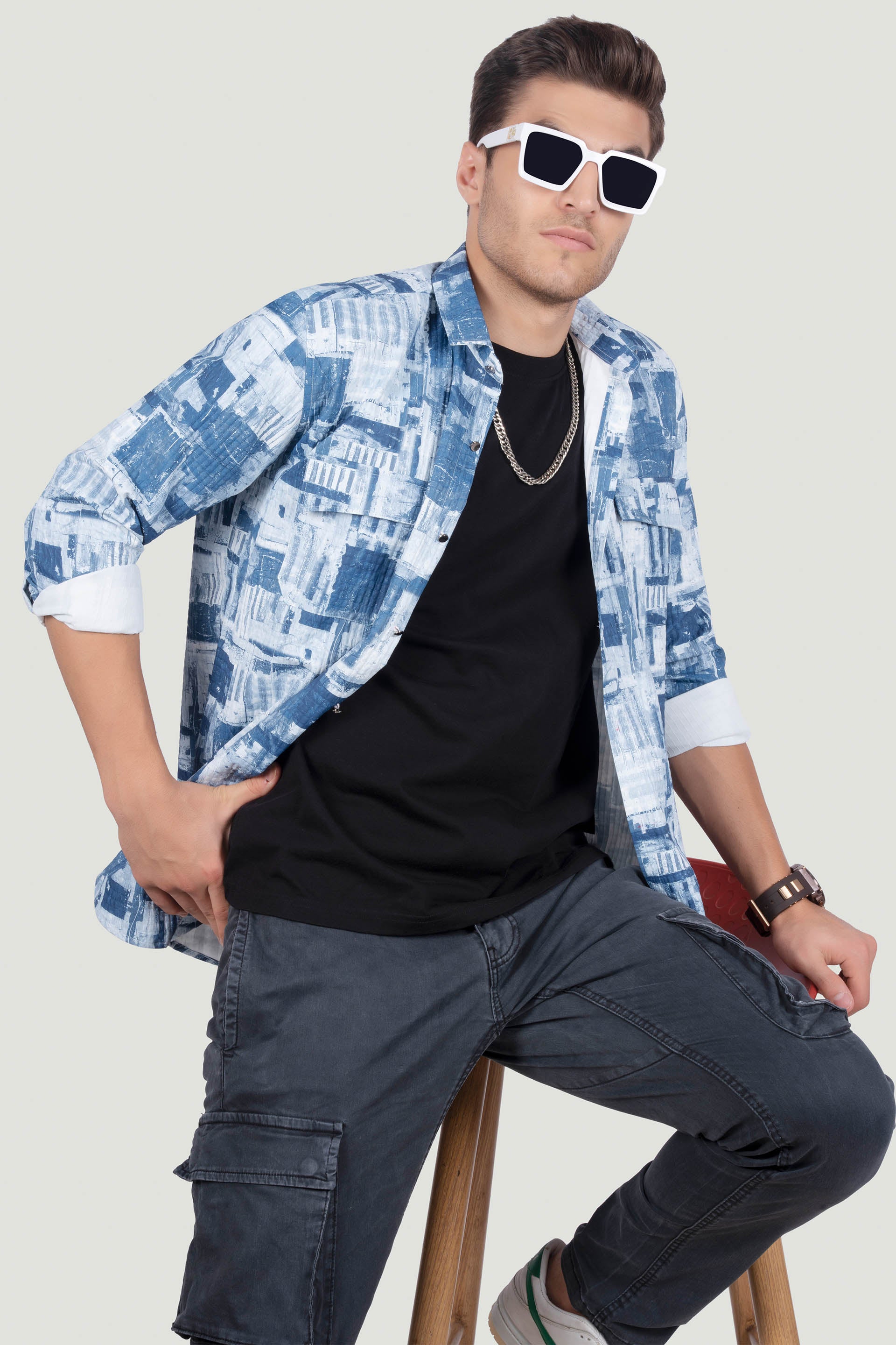 classy-double-pocket-george-blue-overshirt-printed-shirt