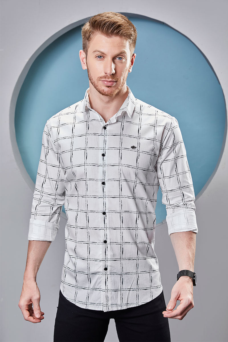 classy-elliot-white-minimalistic-print-check-shirt