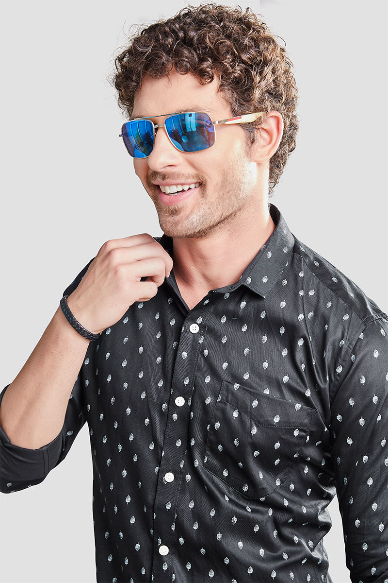 classy-fabio-black-abstract-printed-shirt