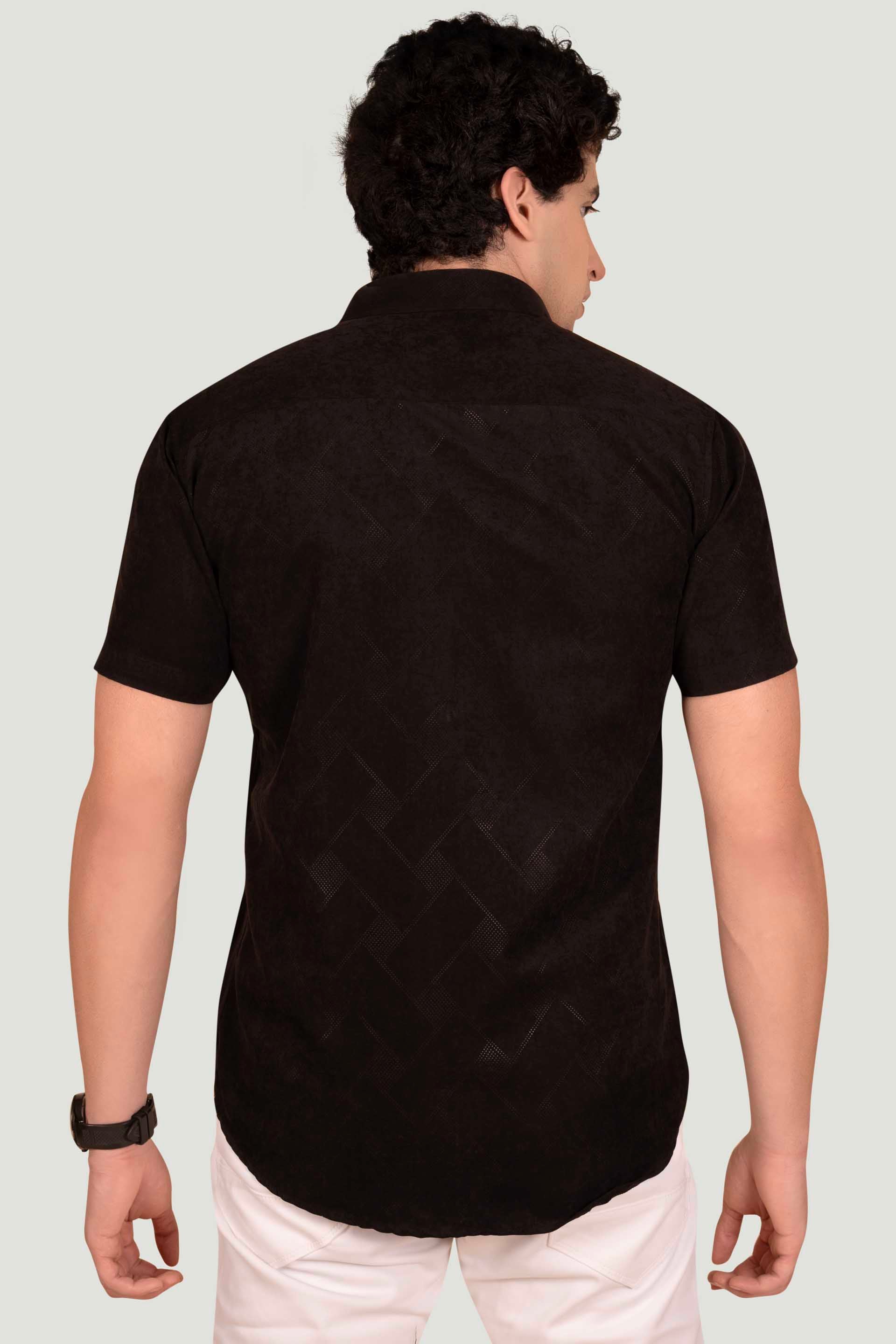 classy-oliver-black-textured-solid-shirt