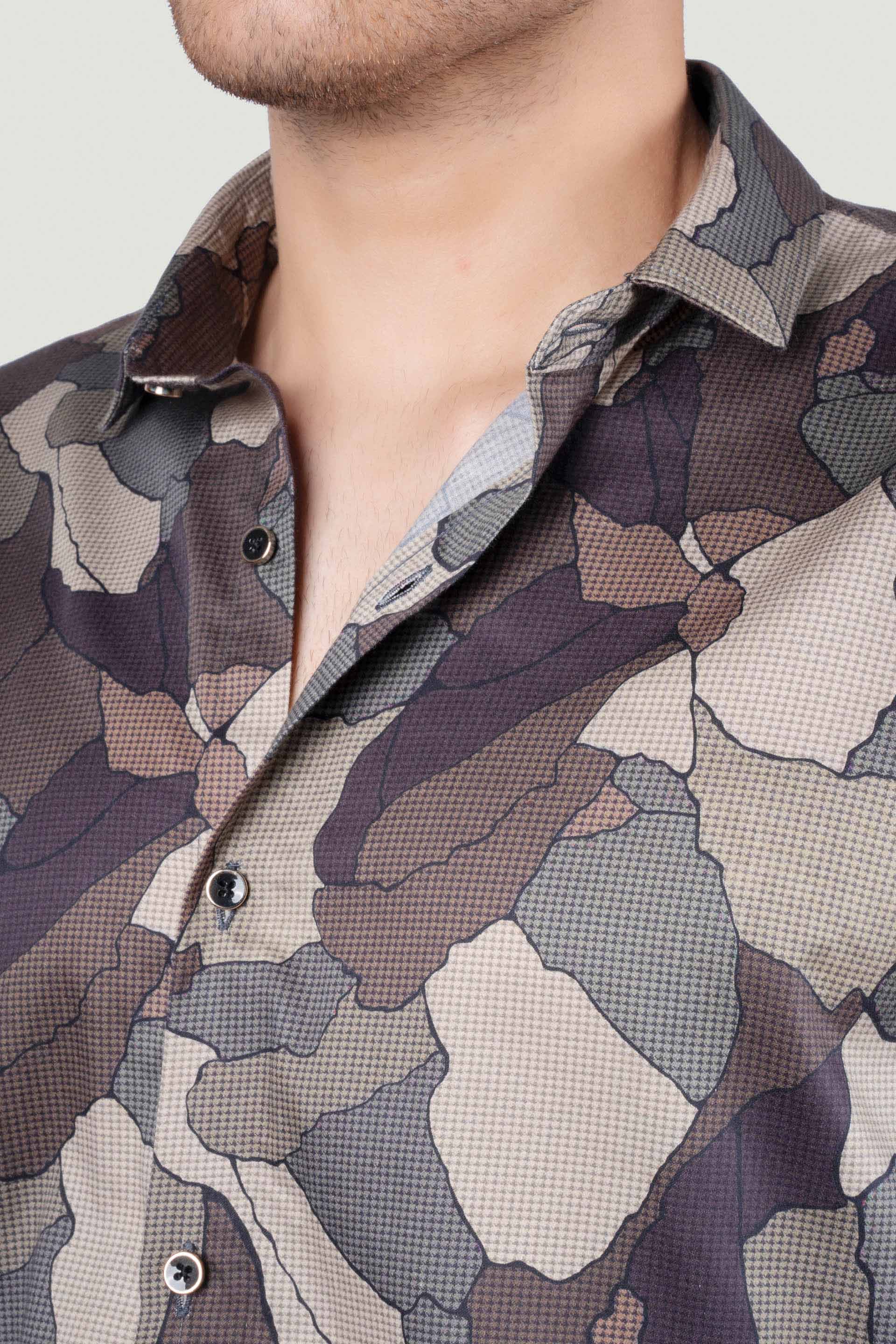 classy-sebastiano-brown-abstract-printed-shirt