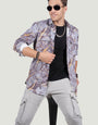 DOUBLE POCKET GENNARO BROWN OVERSHIRT PRINTED SHIRT