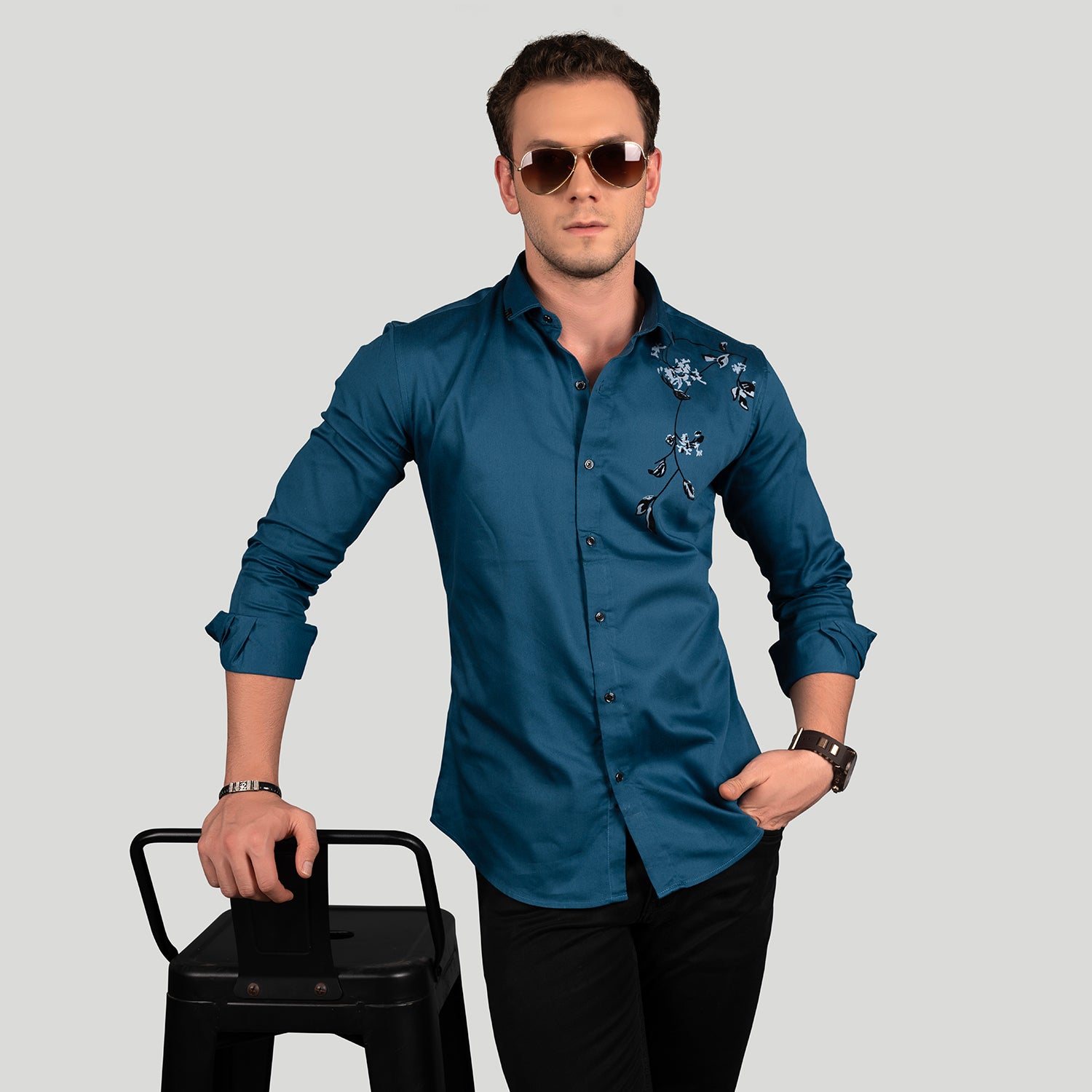 MELVIN BLUE DESIGNER SHIRT