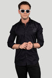 FRANCO NAVY BLUE DESIGNER SHIRT