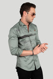 DOUGLAS BOTTLE GREEN  DESIGNER SHIRT