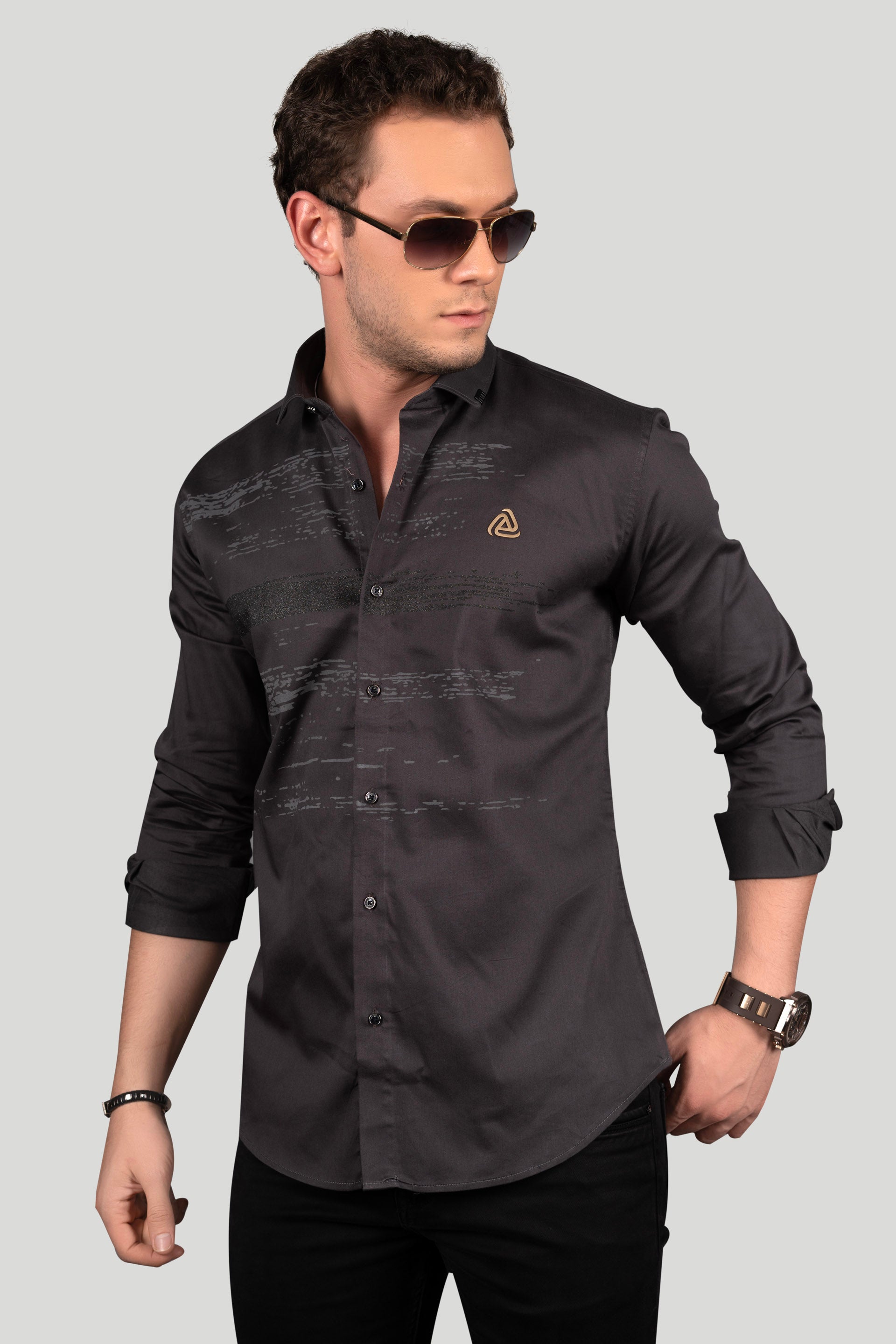 DASH DARK GREY DESIGNER SHIRT