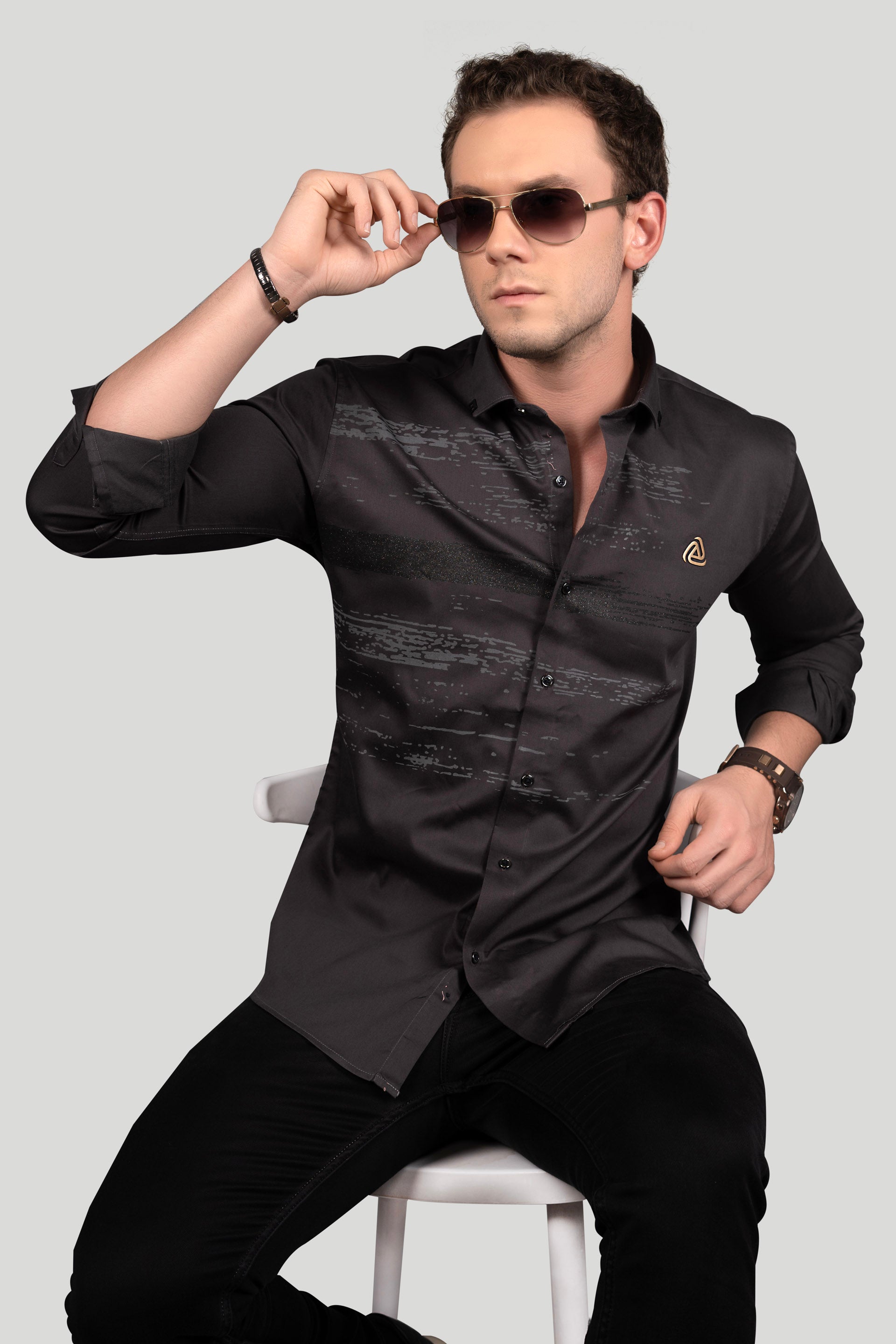 DASH DARK GREY DESIGNER SHIRT