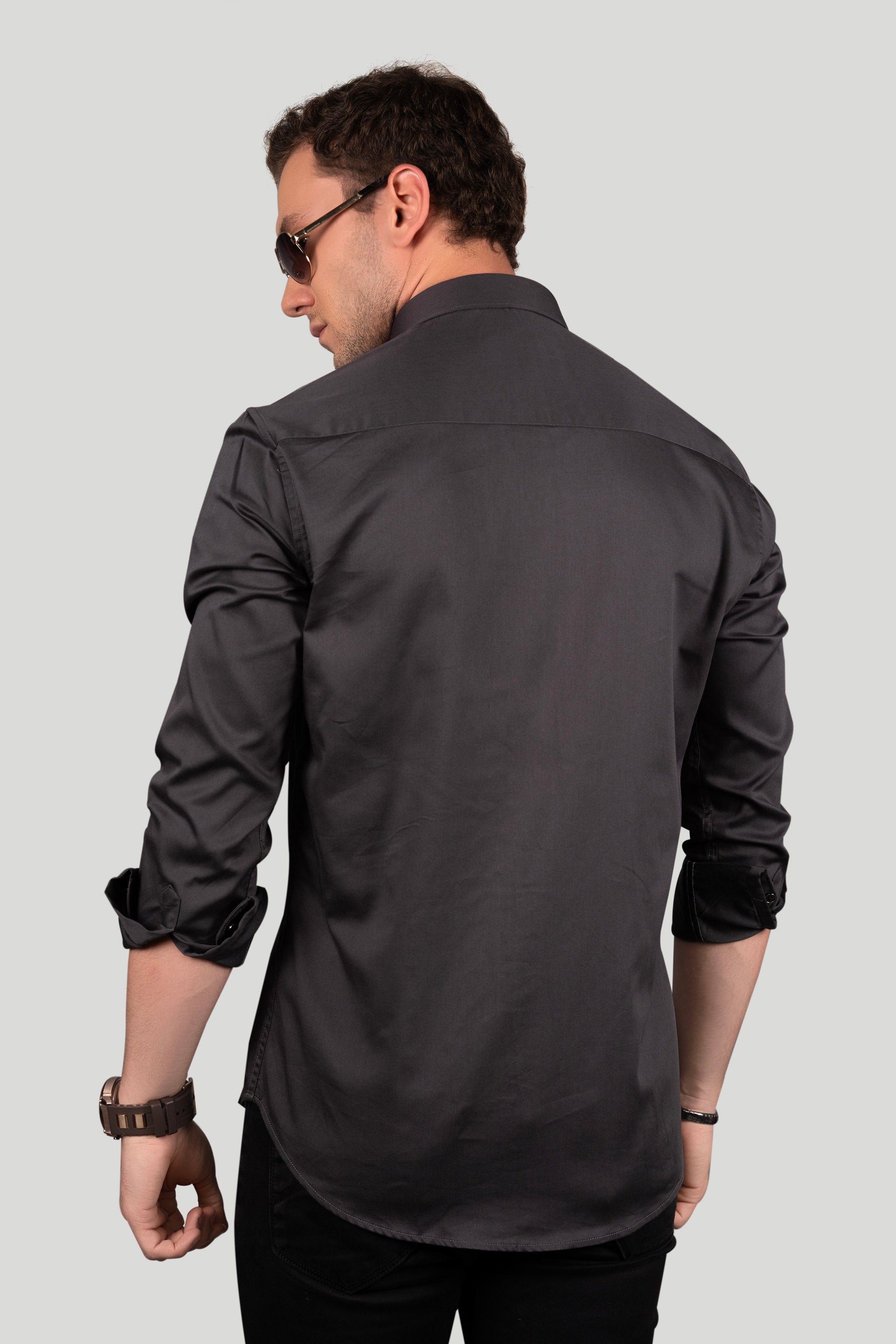 DUTTON BLACK DESIGNER SHIRT