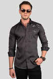 DUTTON BLACK DESIGNER SHIRT