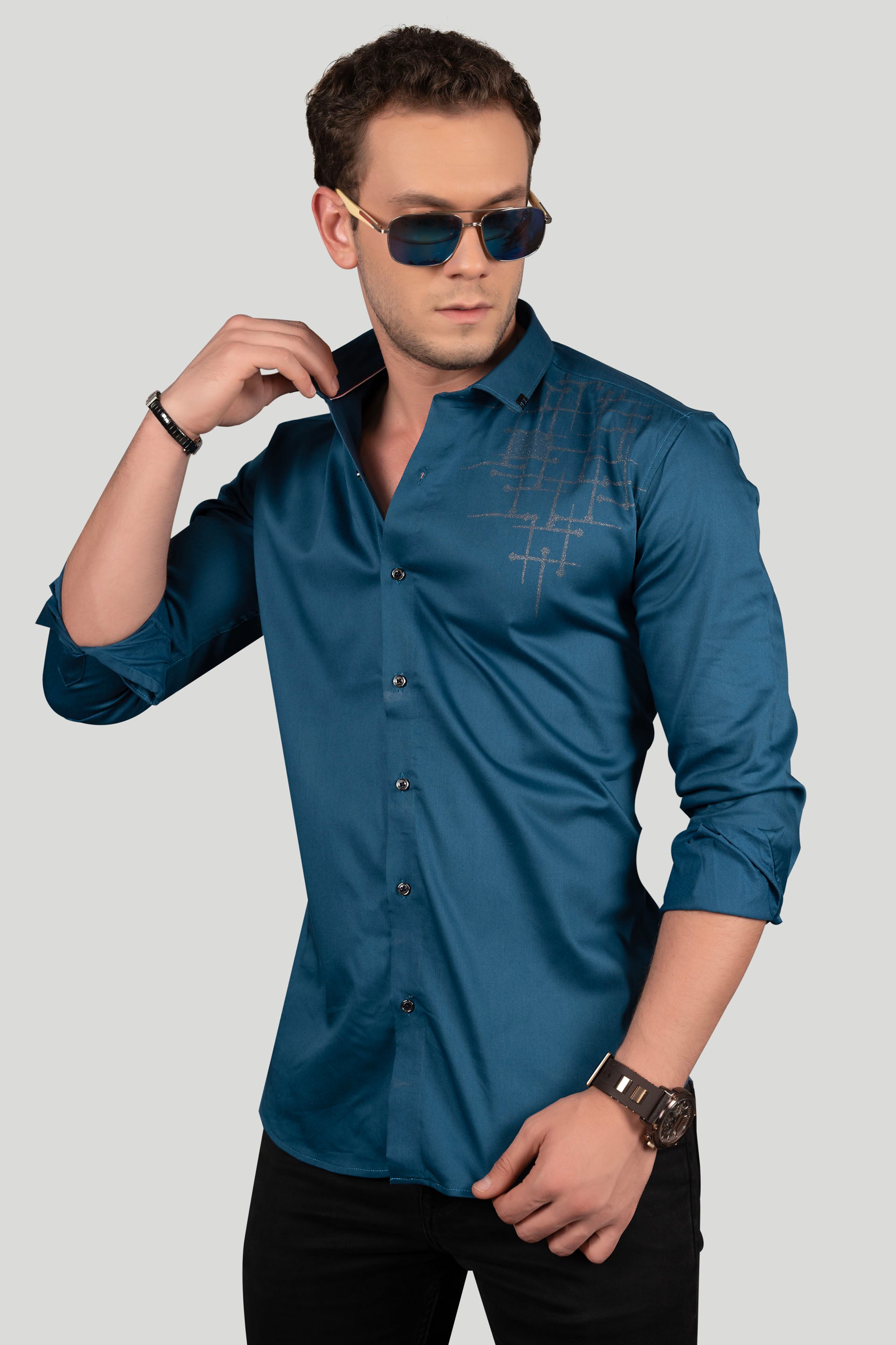 DIOR BLUE DESIGNER SHIRT