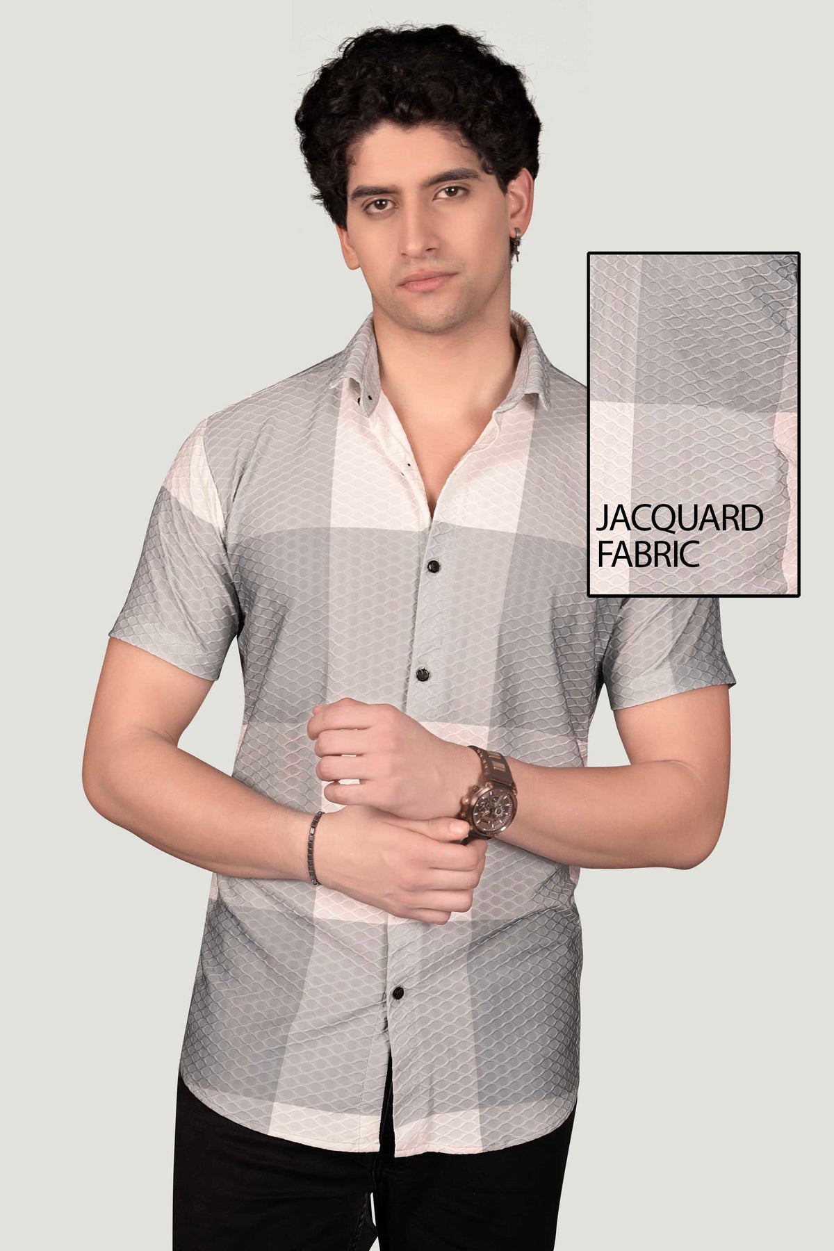 Jack Grey Jacquard Checks