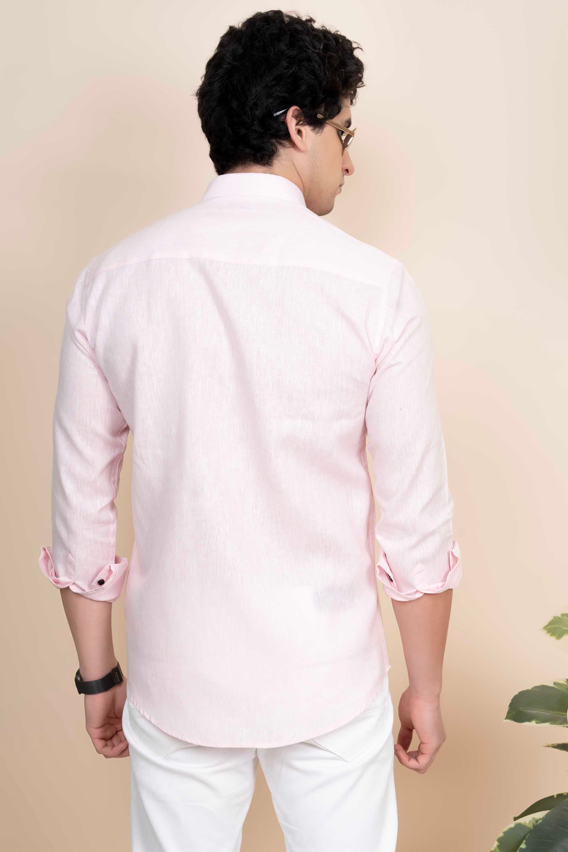 Max Pink Pure Linen Solid