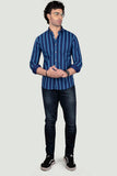 Lukyan Blue Cotton Stripes