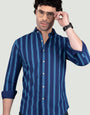 Lukyan Blue Cotton Stripes