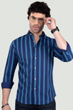 Lukyan Blue Cotton Stripes