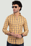 Michail Yellow Cotton Checks