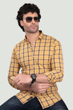 Michail Yellow Cotton Checks