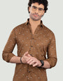 Artur Brown Cotton Printed