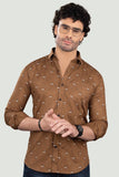 Artur Brown Cotton Printed