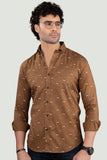 Artur Brown Cotton Printed