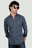 Georgiy Blue Cotton Checks