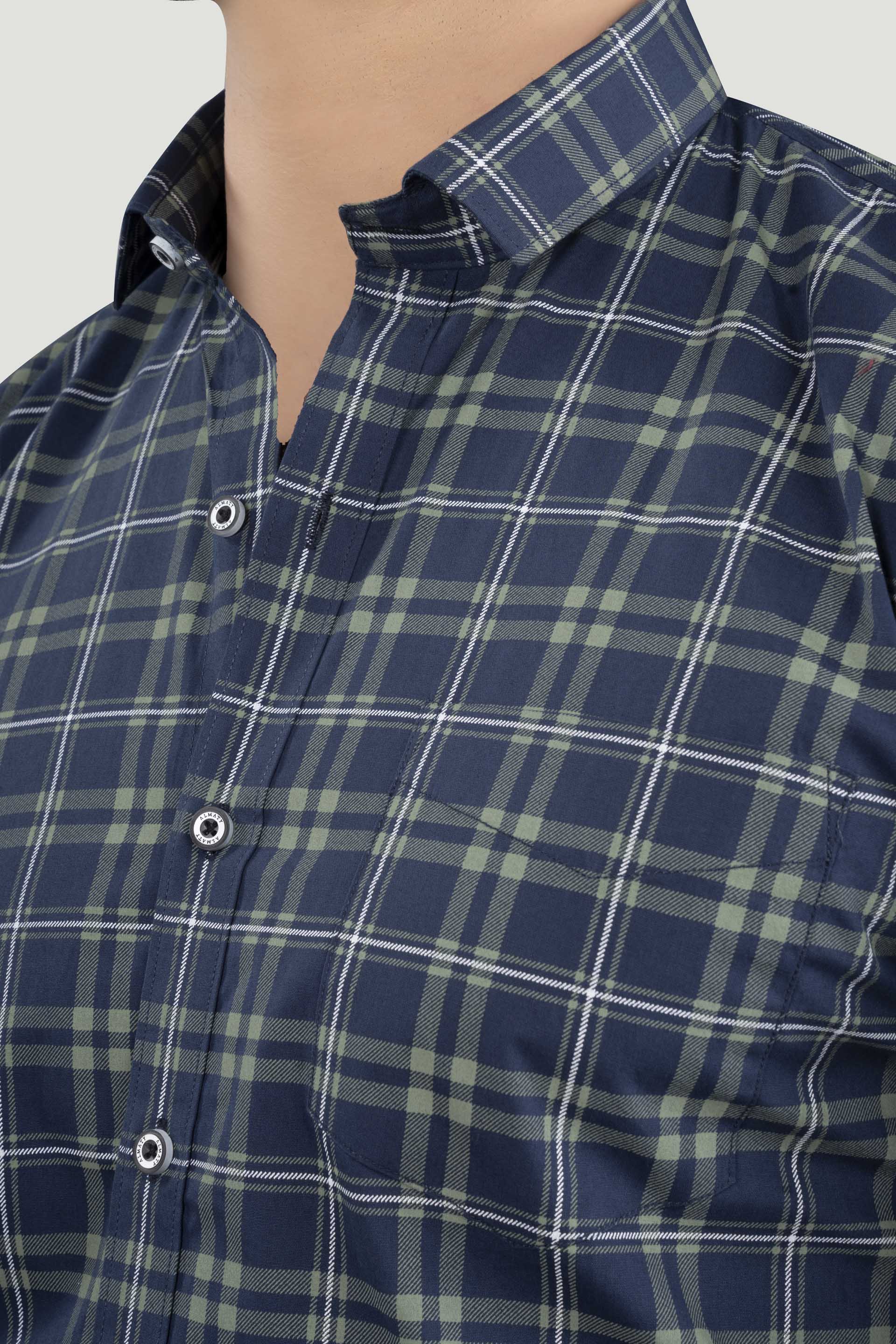 Georgiy Blue Cotton Checks